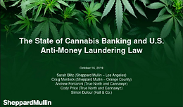 Cannabis Webinar Wednesday: The State of Cannabis Banking and U.S. Anti-Money Laundering Law