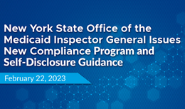 New York State OMIG Publishes New Guidance on Health Care Compliance Programs, Self-Disclosures and Medicaid Managed Care Fraud, Waste & Abuse Prevention