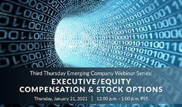 Third Thursday Emerging Company Webinar Series: Executive/Equity Compensation & Stock Options