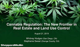 Cannabis Webinar Wednesday: Cannabis Regulation Is the New Frontier in Real Estate and Land Use Control
