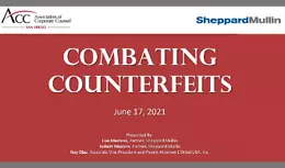 Combating Counterfeits